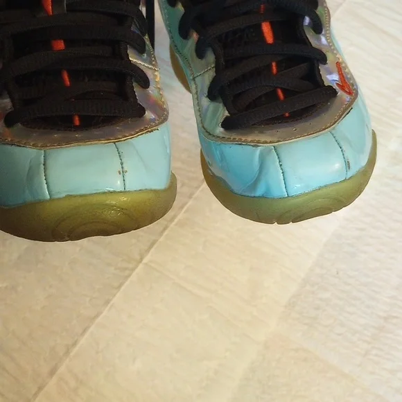 Kids Nike Little Posite One Teal Sneaker shoes - Picture 2 of 6
